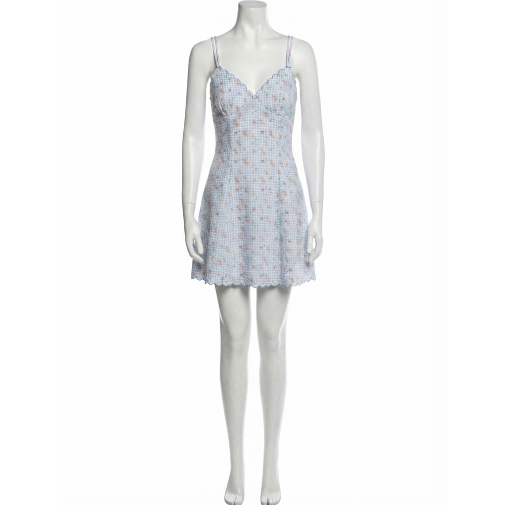NEW KESTAN blossom mini dress in blue